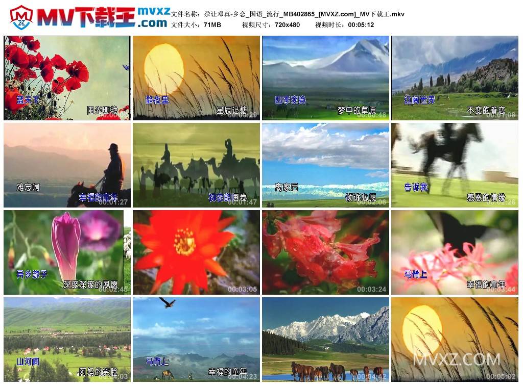 尕让邓真-乡恋_国语_流行_MB402865